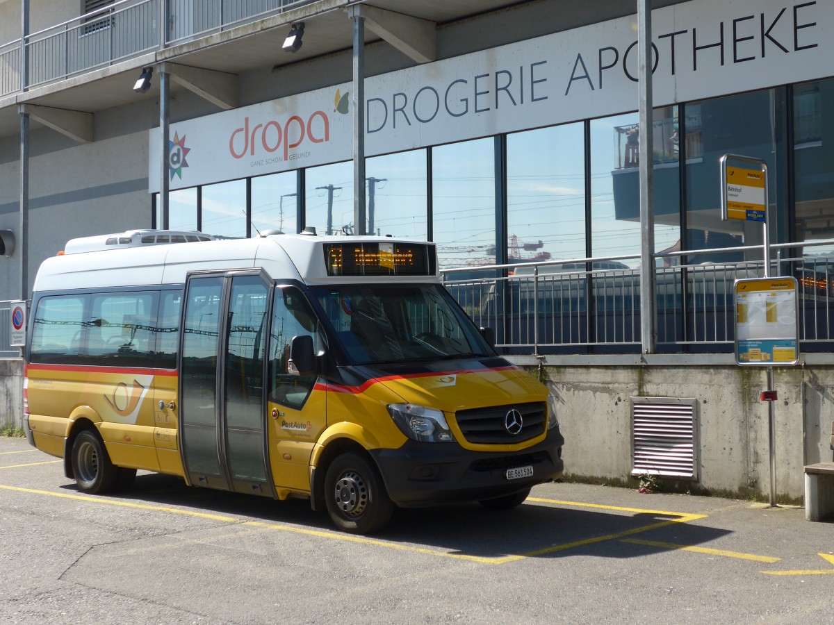 (161'244) - Ldi, Uetendorf - BE 561'504 - Mercedes am 28. Mai 2015 beim Bahnhof Uetendorf