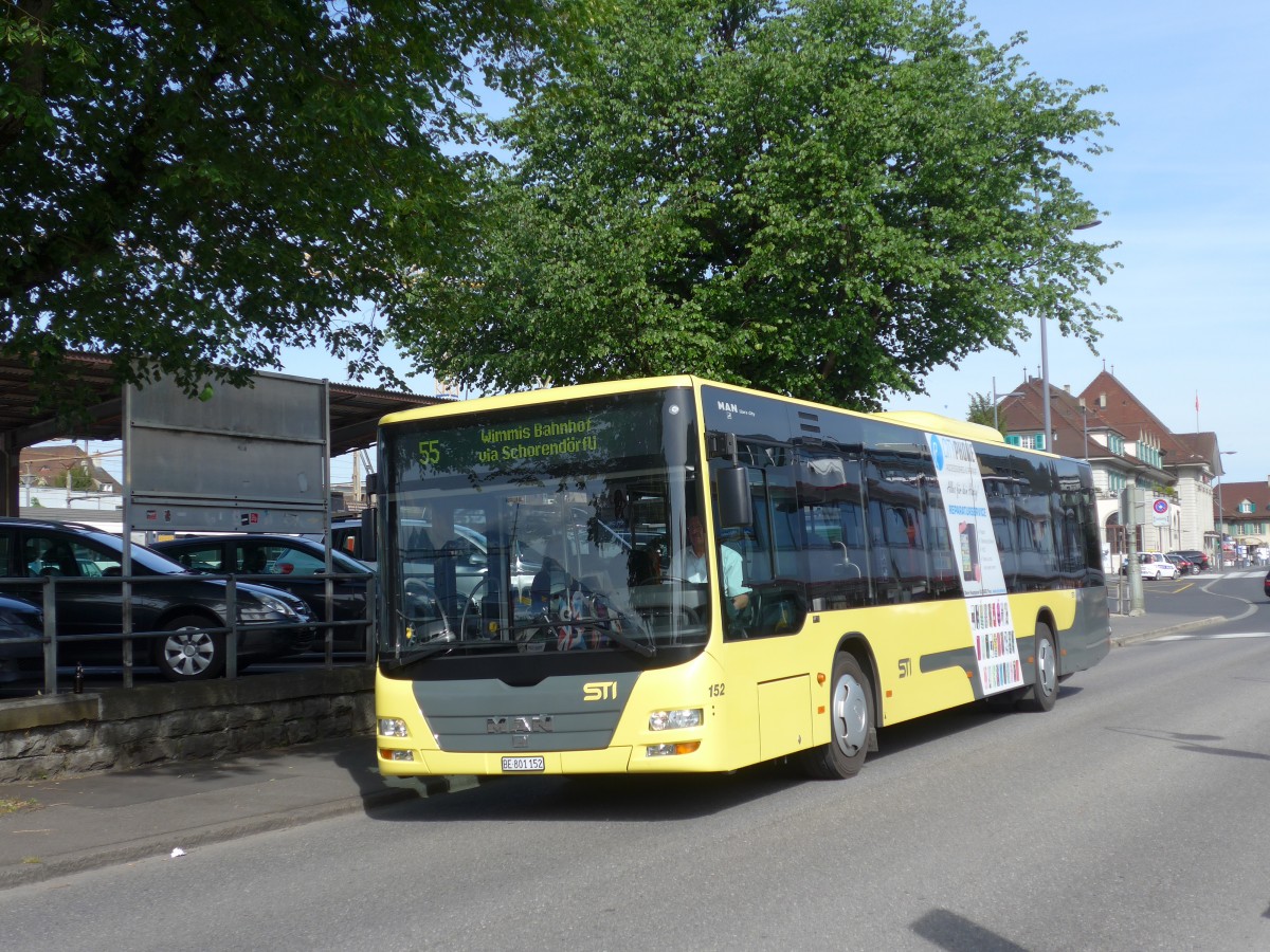 (161'579) - STI Thun - Nr. 152/BE 801'152 - MAN am 31. Mai 2015 bei der Schifflndte Thun