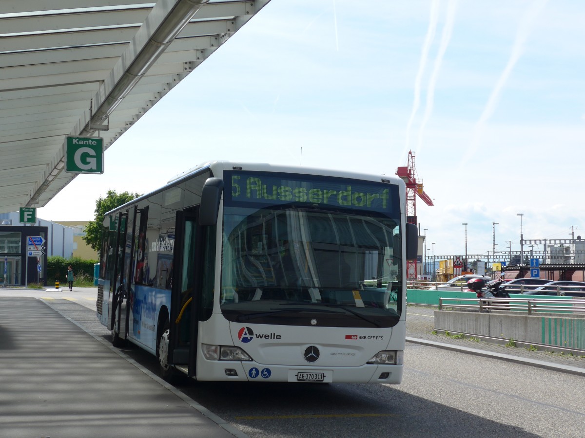 (161'581) - Limmat Bus, Dietikon - AG 370'311 - Mercedes (ex BDWM Bremgarten Nr. 11) am 31. Mai 2015 beim Bahnhof Zofingen