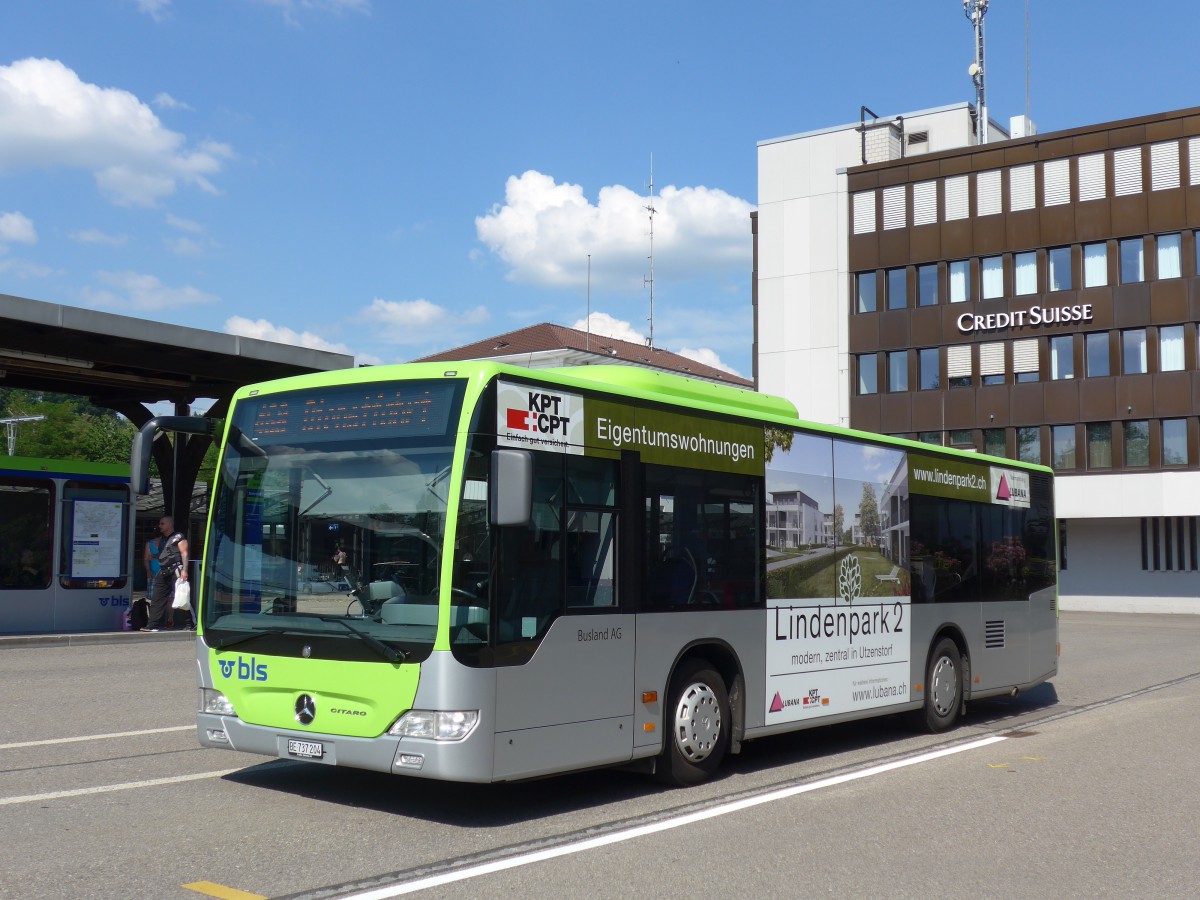 (161'936) - Busland, Burgdorf - Nr. 204/BE 737'204 - Mercedes am 6. Juni 2015 beim Bahnhof Burgdorf
