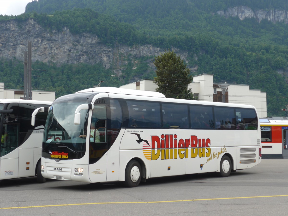 (161'986) - Dillier, Sarnen - OW 10'030 - MAN am 8. Juni 2015 beim Bahnhof Meiringen