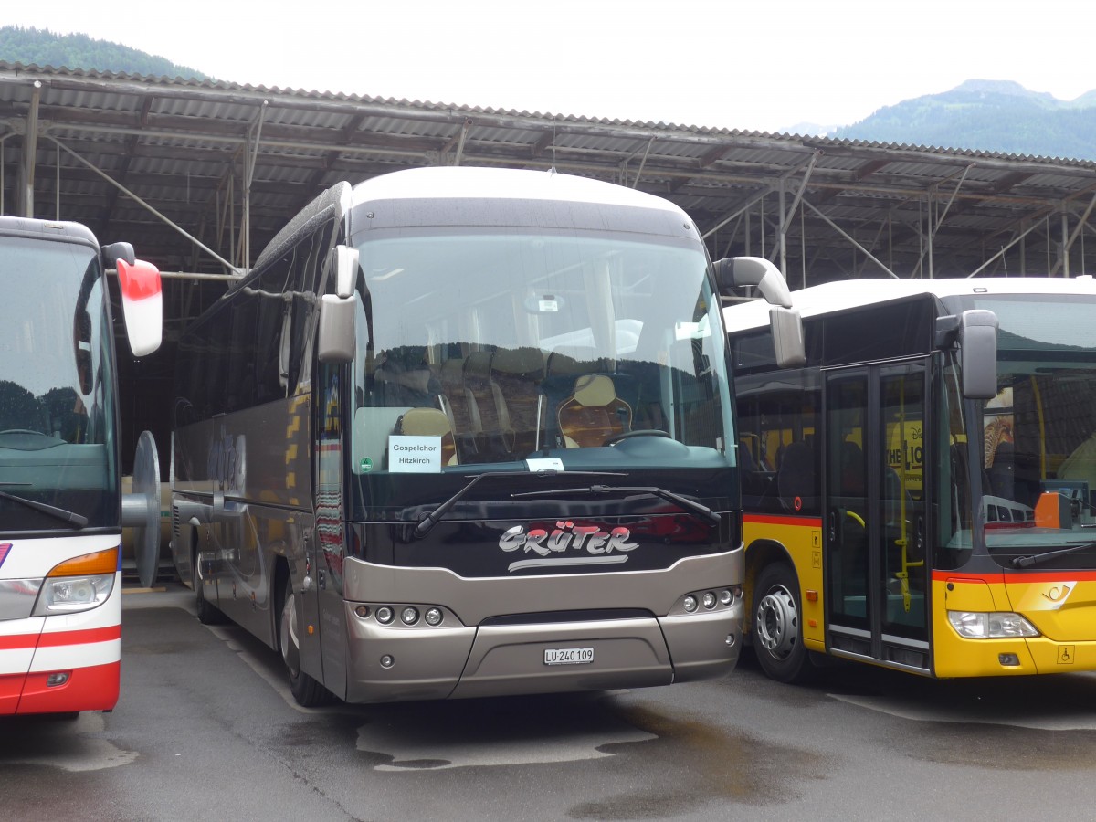 (162'088) - Grter, Hochdorf - Nr. 1/LU 240'109 - Neoplan am 14. Juni 2015 in Meiringen, Balm