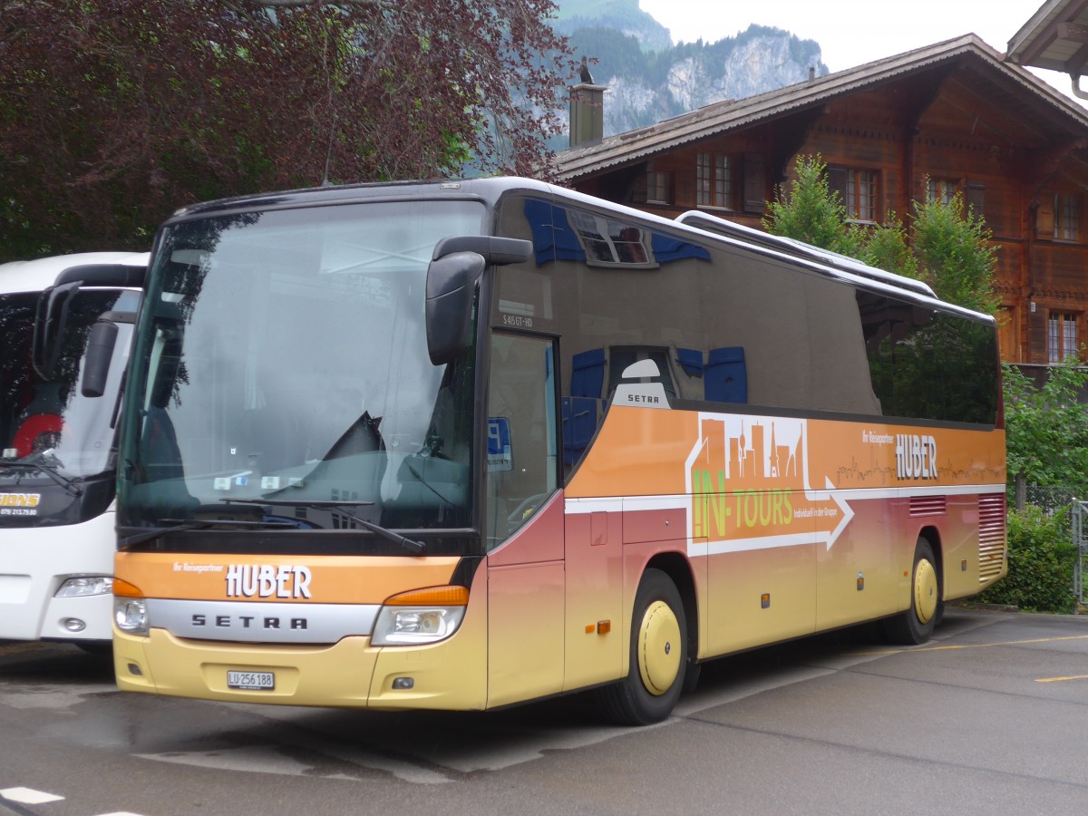 (162'121) - Huber, Entlebuch - LU 256'188 - Setra (ex Marti, Kallnach) am 14. Juni 2015 in Meiringen, AZ SBS