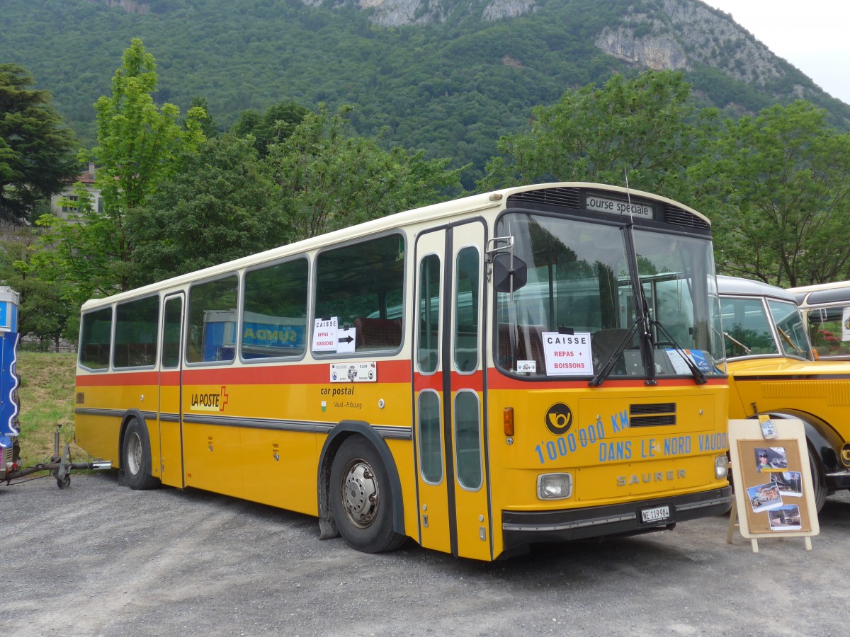 (162'208) - Montandon, Peseux - NE 119'984 - Saurer/Hess (ex P 25'631) am 20. Juni 2015 in Aigle, Saurertreffen