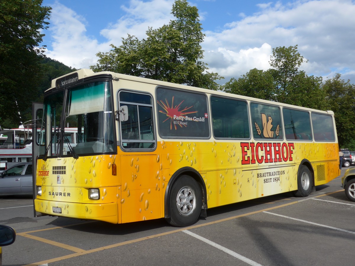 (162'426) - Party-Bus, Ruswil - LU 117'113 - Saurer/R&J (ex Stirnimann, Neuenkirch Nr. 42) am 20. Juni 2015 in Thun, CarTerminal