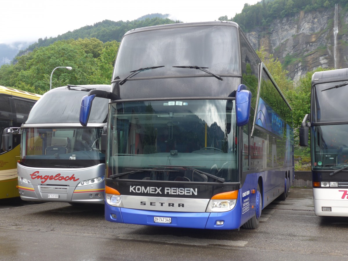 (162'444) - Komex Reisen, Winterthur - ZH 747'348 - Setra am 21. Juni 2015 in Meiringen, Balm