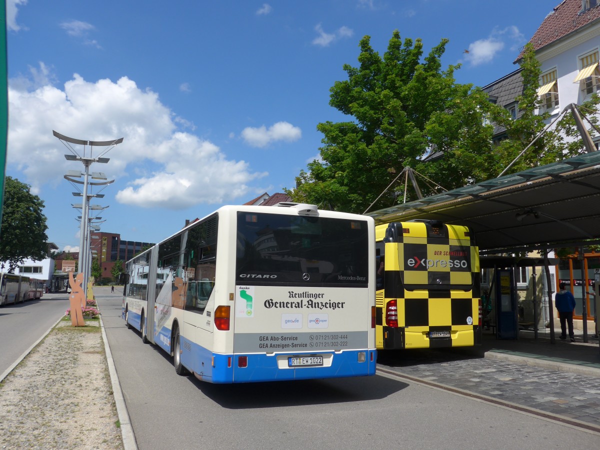 (162'509) - RSV Reutlingen - RT-EW 1022 - Mercedes am 24. Juni 2015 in Reutlingen, Stadtmitte