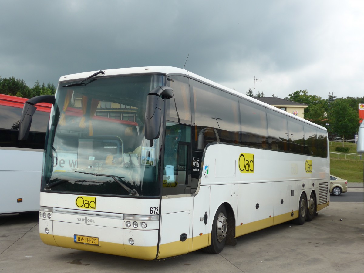 (162'690) - Aus Holland: Oad, Goor - Nr. 672/BV-TH-75 - Van Hool am 27. Juni 2015 in Bad Camberg, Raststtte