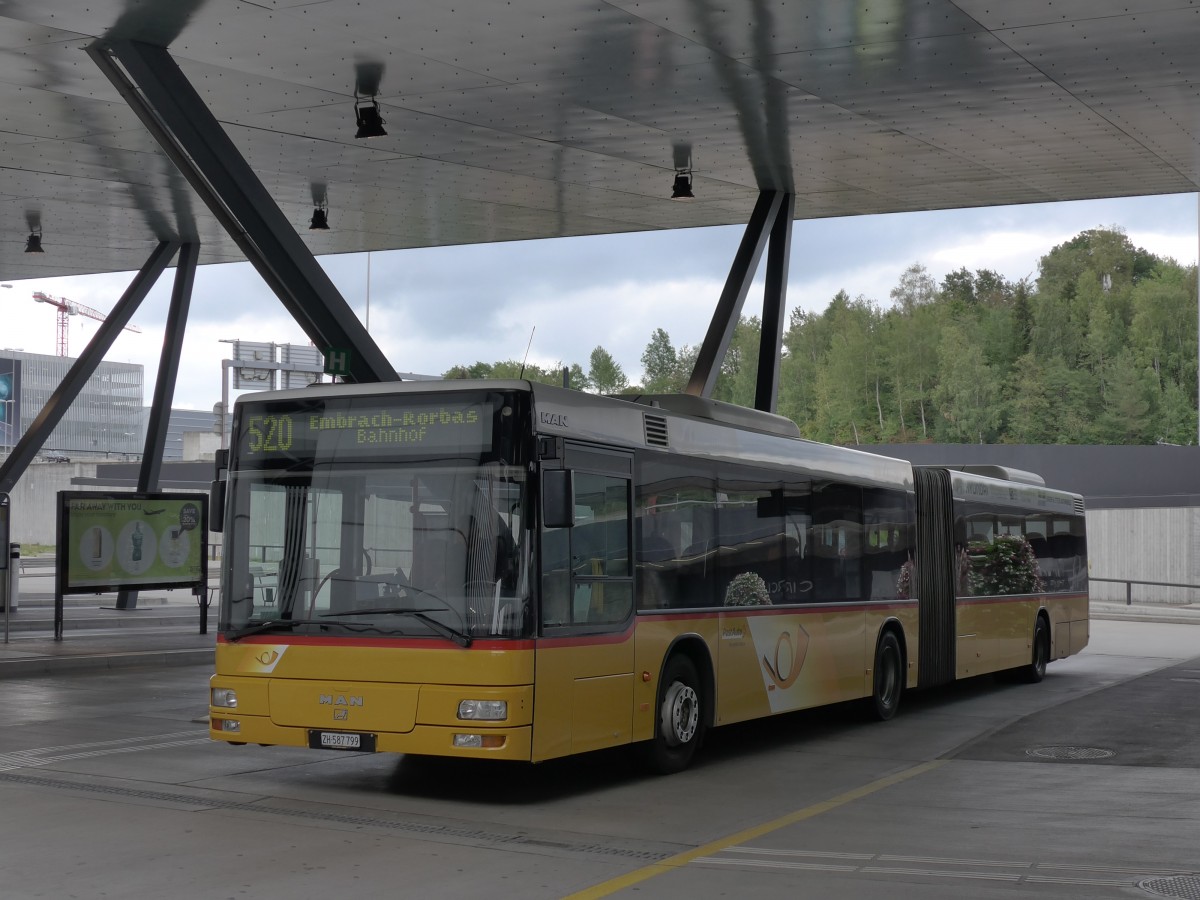 (163'322) - PostAuto Zrich - Nr. 164/ZH 587'799 - MAN (ex Nr. 26) am 15. August 2015 in Zrich, Flughafen