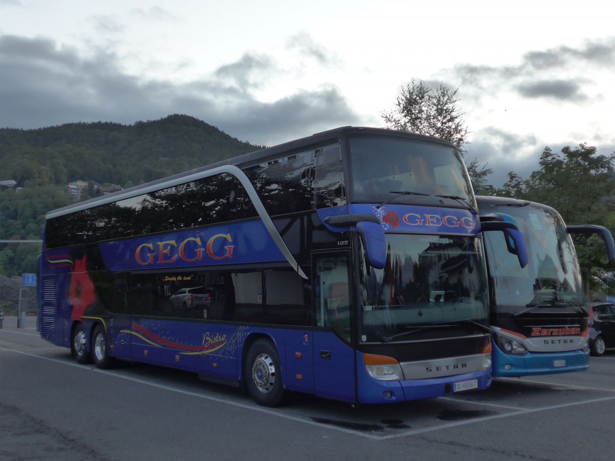 (163'853) - Aus Oesterreich: Gegg, Wettmannsttten - DL GEGG 7 - Setra am 25. August 2015 in Thun, Seestrasse