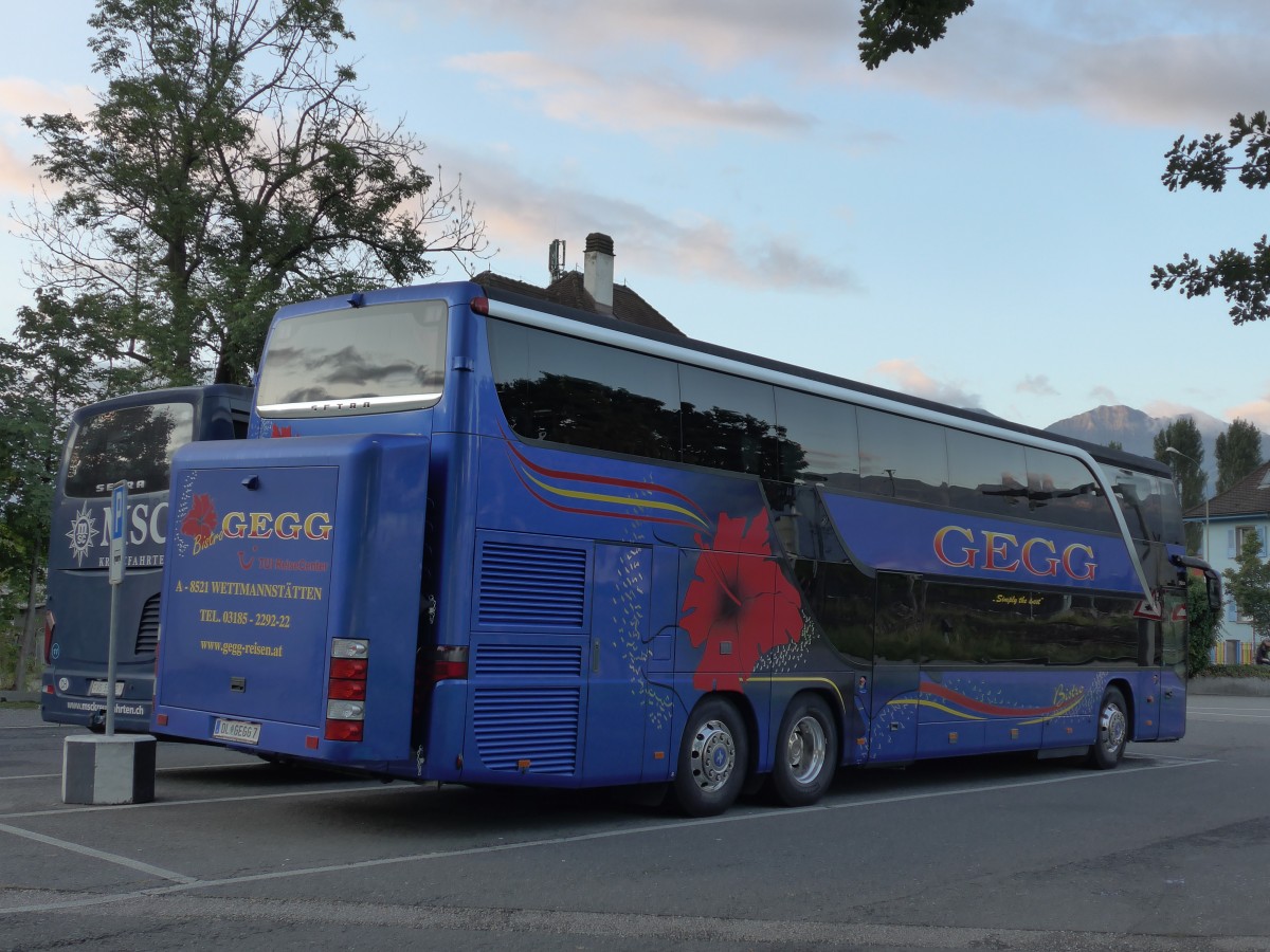 (163'856) - Aus Oesterreich: Gegg, Wettmannsttten - DL GEGG 7 - Setra am 25. August 2015 in Thun, Seestrasse