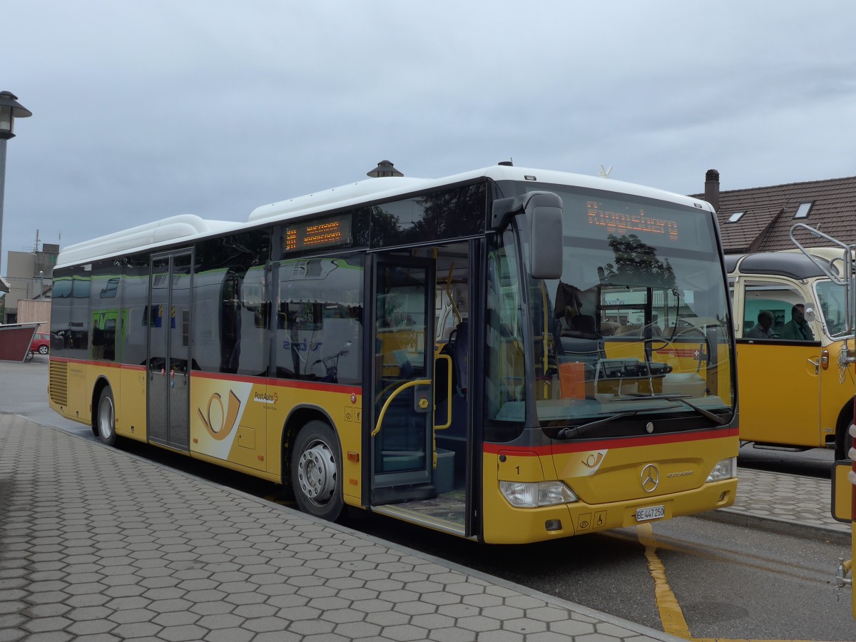 (164'617) - Engeloch, Riggisberg - Nr. 1/BE 447'250 - Mercedes am 13. September 2015 beim Bahnhof Schwarzenburg