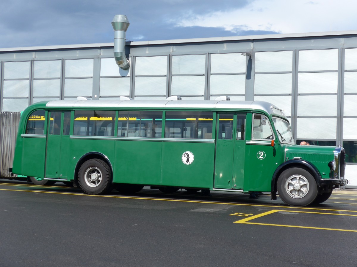 (164'737) - BVB Basel - Nr. 2/BS 1802 - Saurer/Reinb.+Chr. (ex Nr. 3) am 14. September 2015 in Basel, Garage Rankstrasse