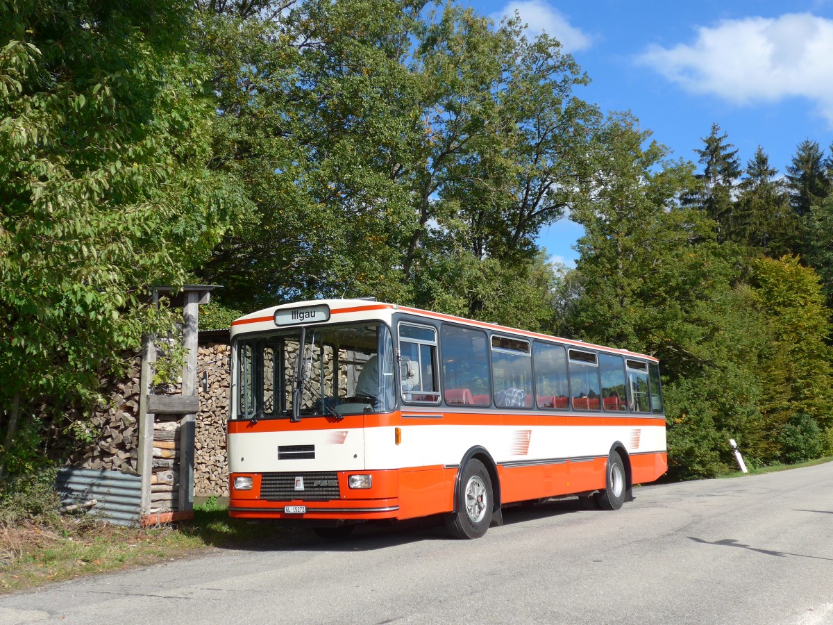 (166'012) - Frey, Opfikon - GL 15'272 - FBW/R&J (ex Tiemann, Oetwil Nr. 20; ex AAGS Schwyz Nr. 20) am 4. Oktober 2015 in Kaltacker, Diebstu