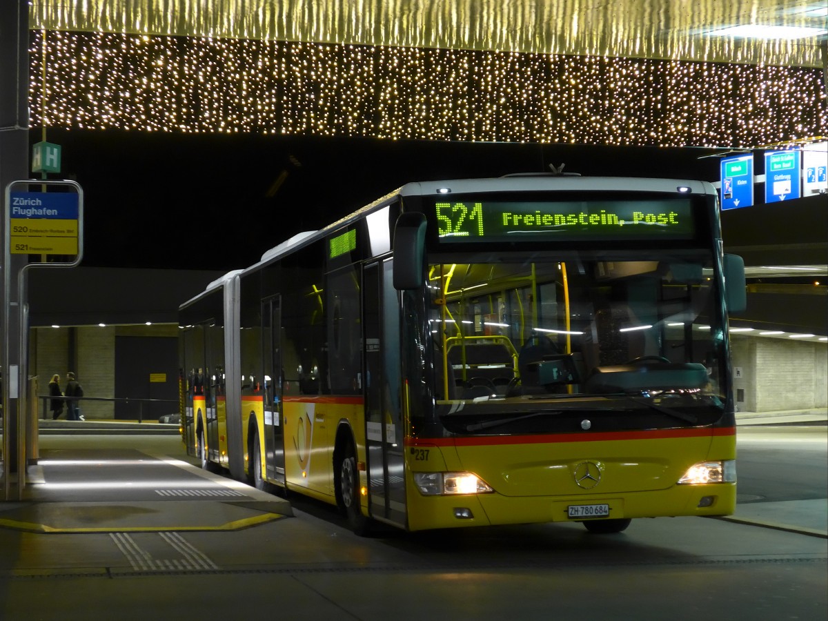 (166'575) - PostAuto Zrich - Nr. 237/ZH 780'684 - Mercedes am 6. November 2015 in Zrich, Flughafen