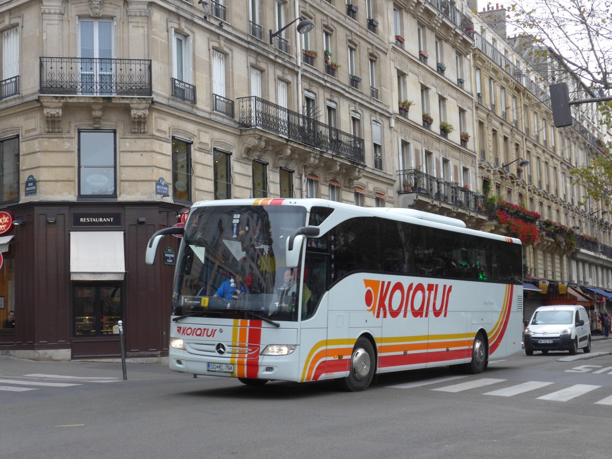 (167'113) - Aus Slowenien: Koratur, Prevalje - SG KL-794 - Mercedes am 17. November 2015 in Paris, Pigalle