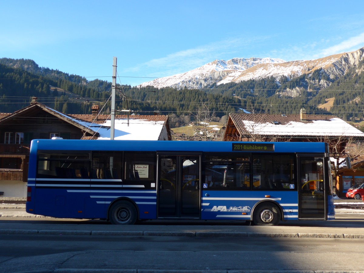 (168'050) - AFA Adelboden - Nr. 56/BE 611'030 - MAN/Gppel am 27. Dezember 2015 beim Bahnhof Lenk