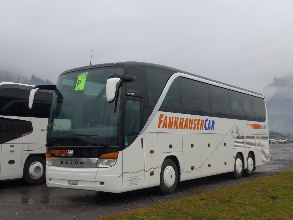 (168'313) - Fankhauser, Sigriswil - BE 35'126 - Setra am 9. Januar 2016 in Frutigen, Flugplatz