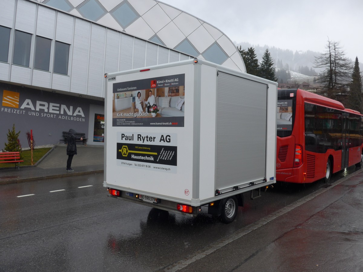 (168'404) - AFA Adelboden - Nr. 67/BE 590'379 - Niederhauser Gepckanhnger am 9. Januar 2016 in Adelboden, Mhleport