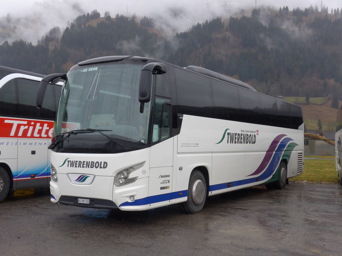 (168'423) - Twerenbold, Baden - Nr. 54/AG 365'102 - VDL am 9. Januar 2016 in Frutigen, Flugplatz