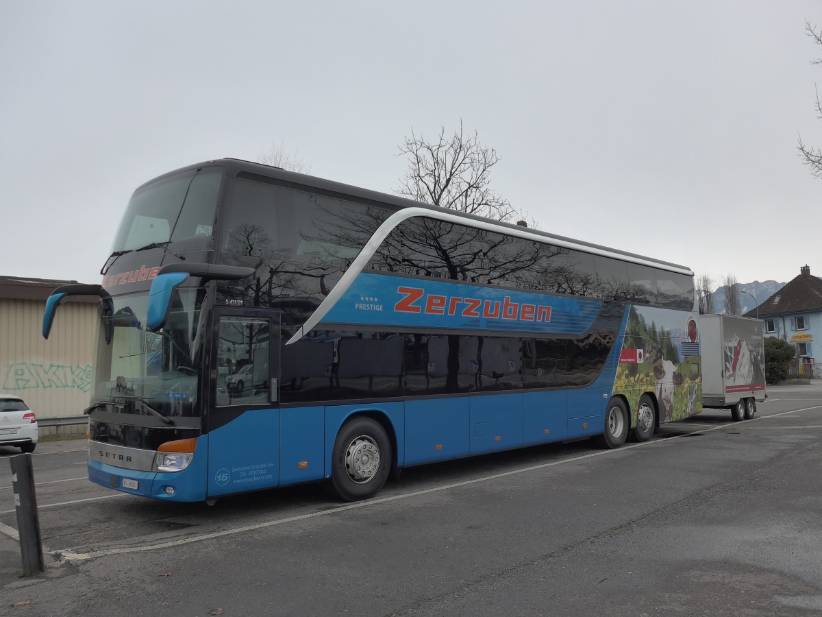 (168'717) - Zerzuben, Visp-Eyholz - Nr. 15/VS 66'361 - Setra am 12. Februar 2016 in Thun, Seestrasse