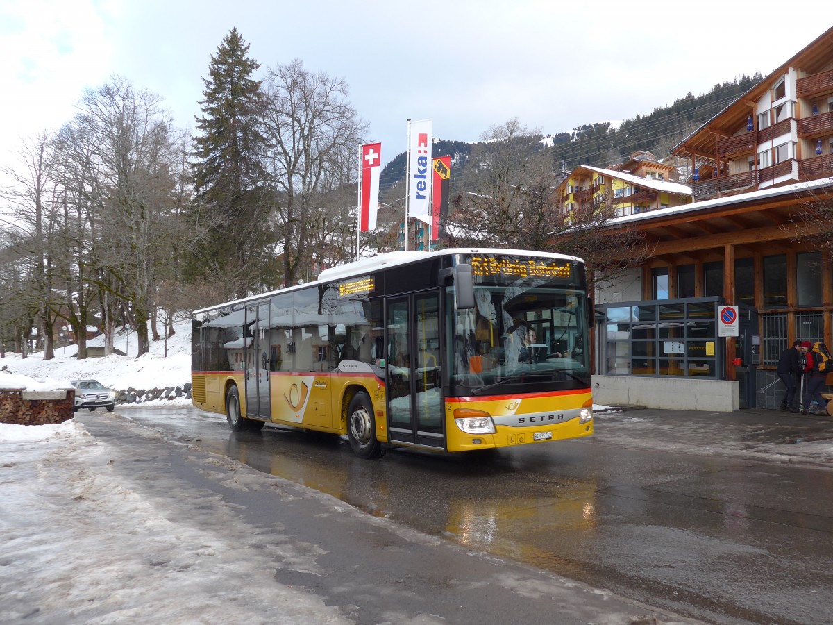 (168'802) - Flck, Brienz - Nr. 2/BE 435'742 - Setra am 21. Februar 2016 in Wasserwendi-Hasliberg, Dorf