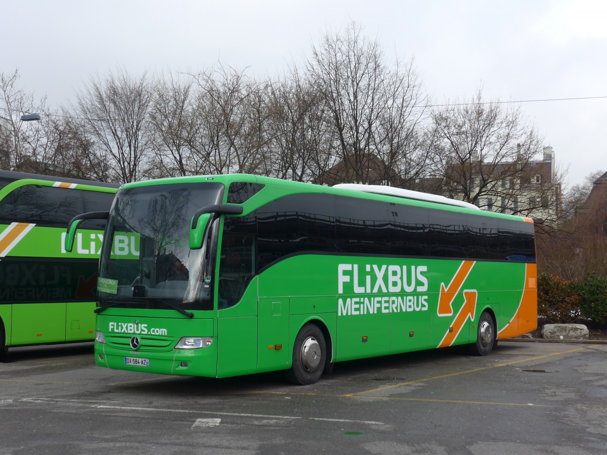 (168'857) - Aus Frankreich: Flixbus - DX 584 AZ - Mercedes am 24. Februar 2016 in Zrich, Sihlquai