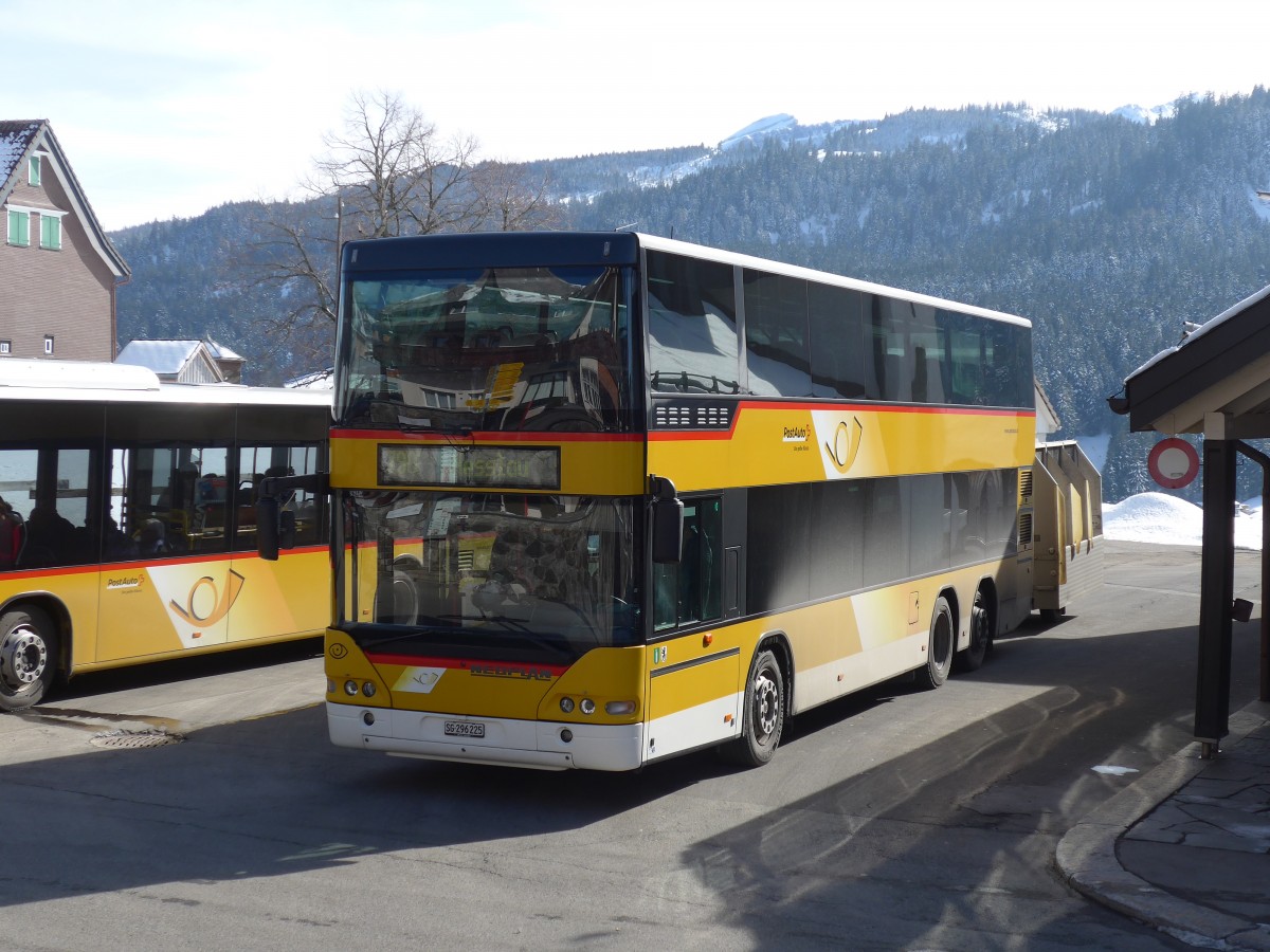 (168'978) - PostAuto Ostschweiz - SG 296'225 - Neoplan am 27. Februar 2016 in Wildhaus, Dorf