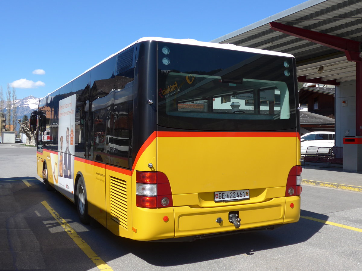 (169'828) - AVG Meiringen - Nr. 61/BE 422'461 - MAN/Gppel am 11. April 2016 in Meiringen, Postautostation