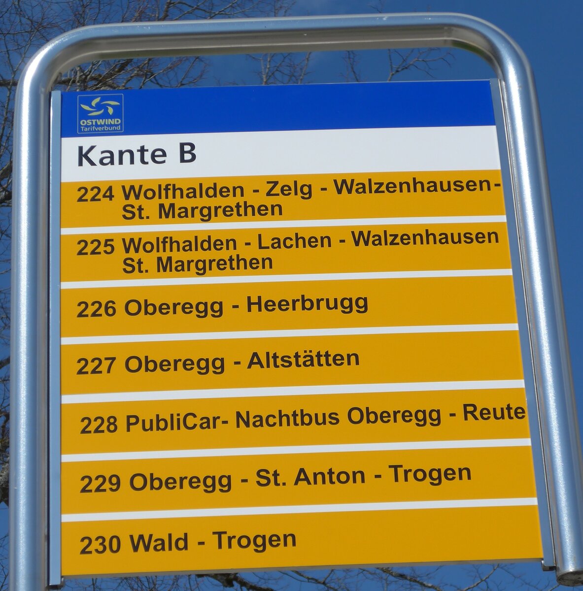 (169'897) - PostAuto-Haltestellenschild - Heiden, Post - am 12. April 2016