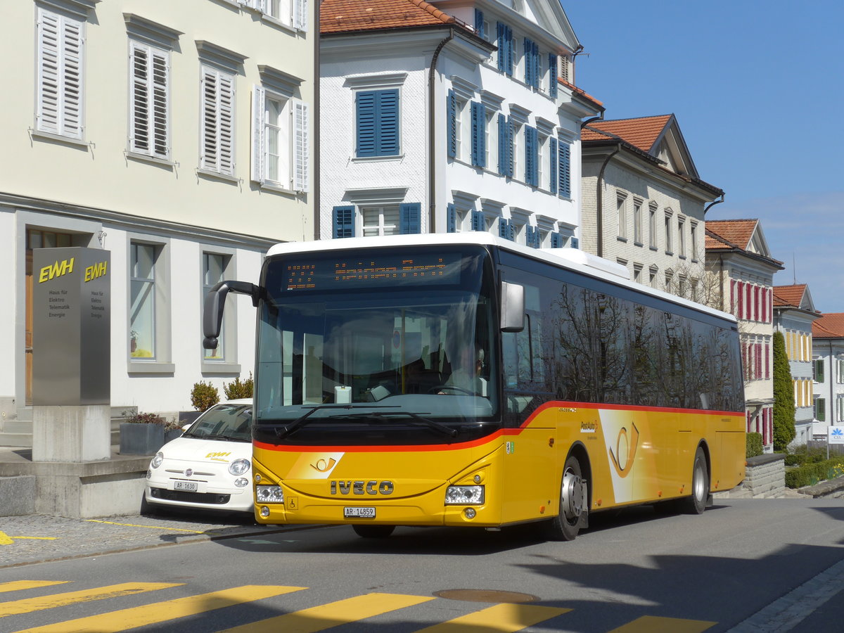 (169'904) - PostAuto Ostschweiz - AR 14'859 - Iveco am 12. April 2016 in Heiden, Post