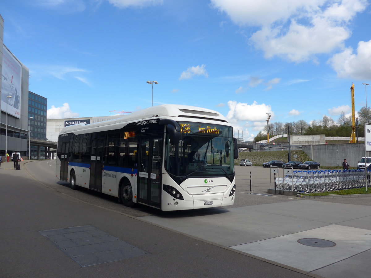 (170'038) - Welti-Furrer, Bassersdorf - Nr. 56/ZH 634'607 - Volvo am 14. April 2016 in Zrich, Flughafen