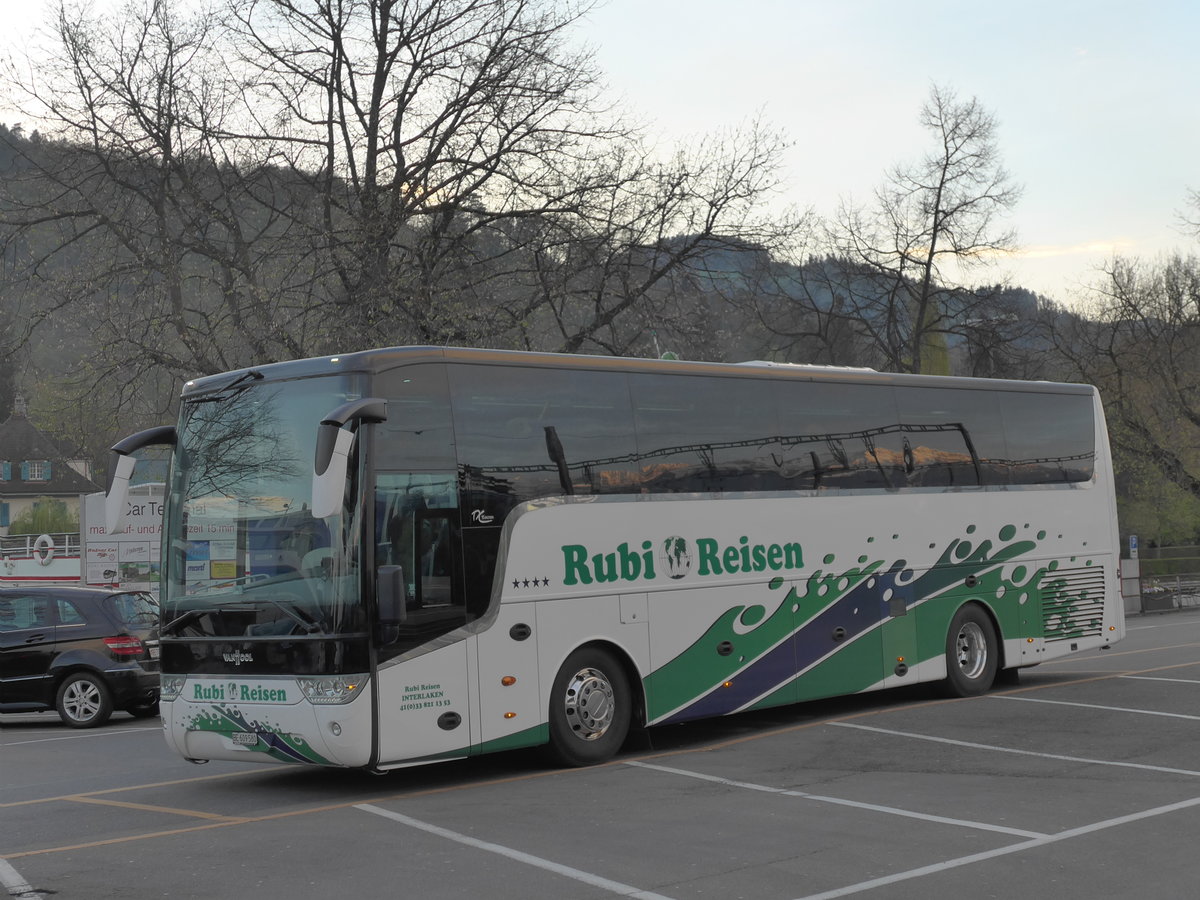 (170'186) - Rubi, Interlaken - BE 609'580 - Van Hool am 21. April 2016 in Thun, CarTerminal