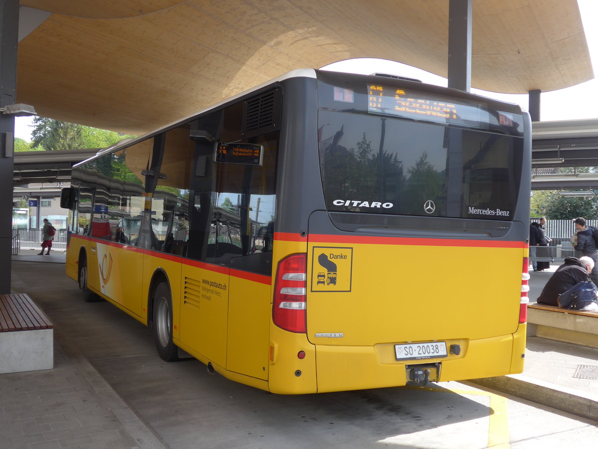 (170'274) - Wohlgemuth, Hochwald - SO 20'038 - Mercedes am 30. April 2016 beim Bahnhof Dornach-Arlesheim