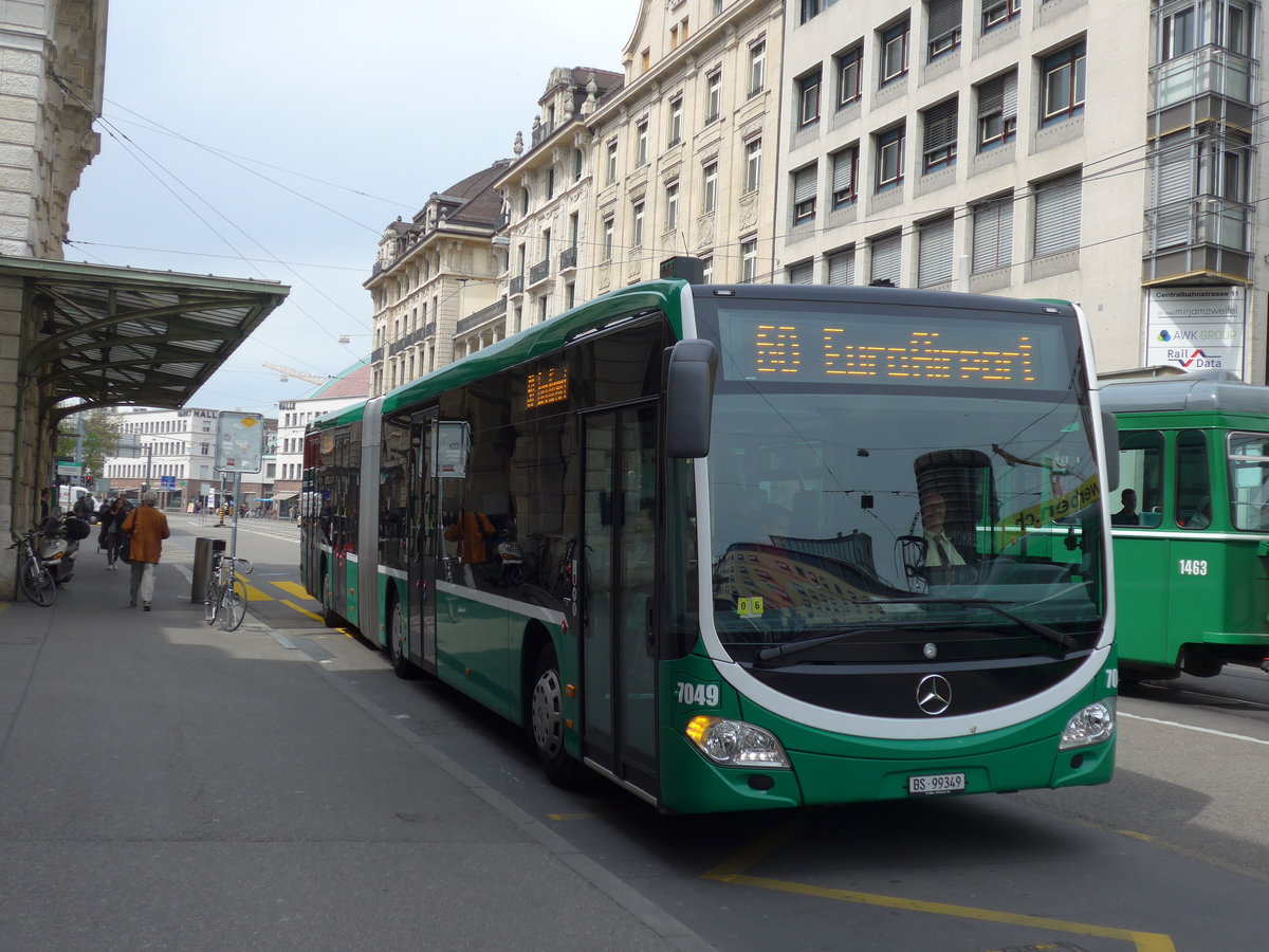 (170'317) - BVB Basel - Nr. 7049/BS 99'349 - Mercedes am 30. April 2016 beim Bahnhof Basel