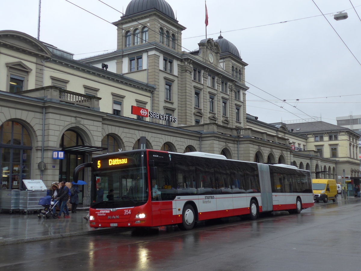 (170'466) - SW Winterthur - Nr. 354/ZH 886'354 - MAN am 13. Mai 2016 beim Hauptbahnhof Winterthur