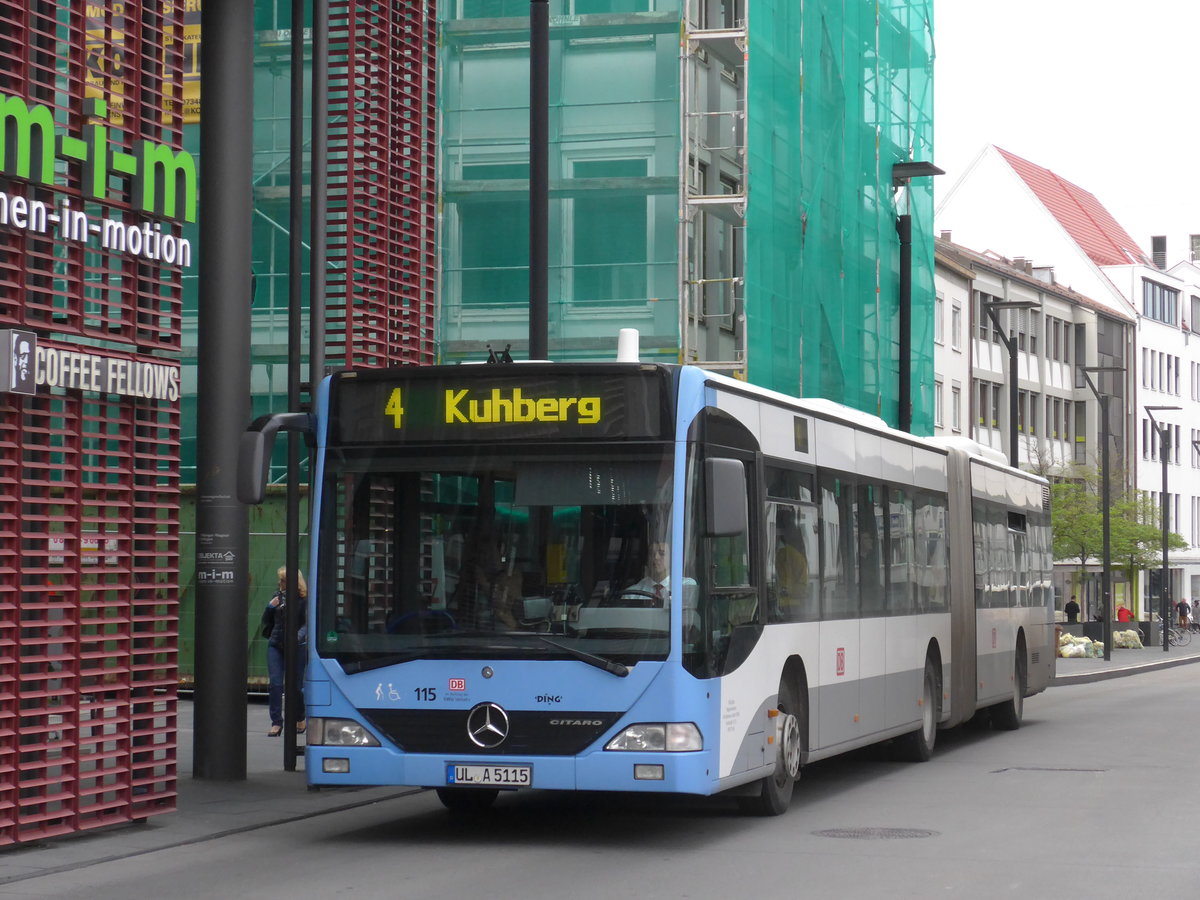 (171'059) - SWU Ulm - Nr. 115/UL-A 5115 - Mercedes am 19. Mai 2016 in Ulm, Rathaus Ulm