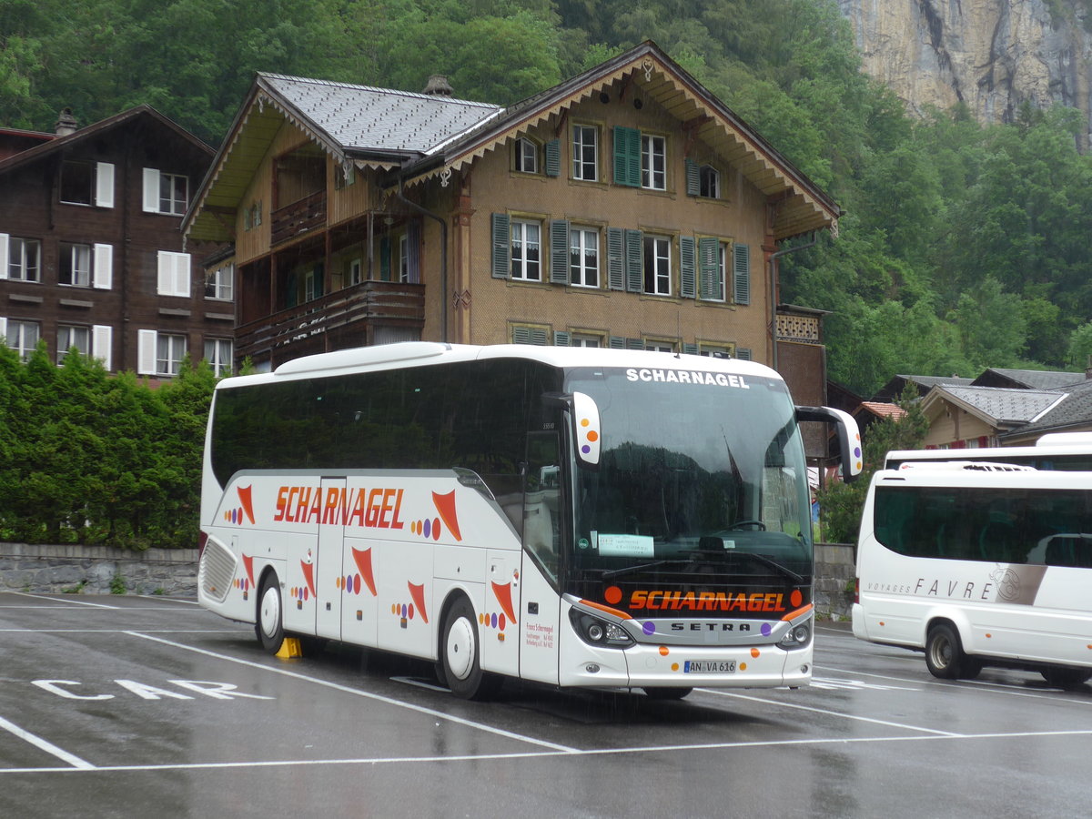 (171'739) - Aus Deutschland: Scharnagel, Feuchtwangen - AN-VA 616 - Setra am 12. Juni 2016 in Lauterbrunnen, Kirche