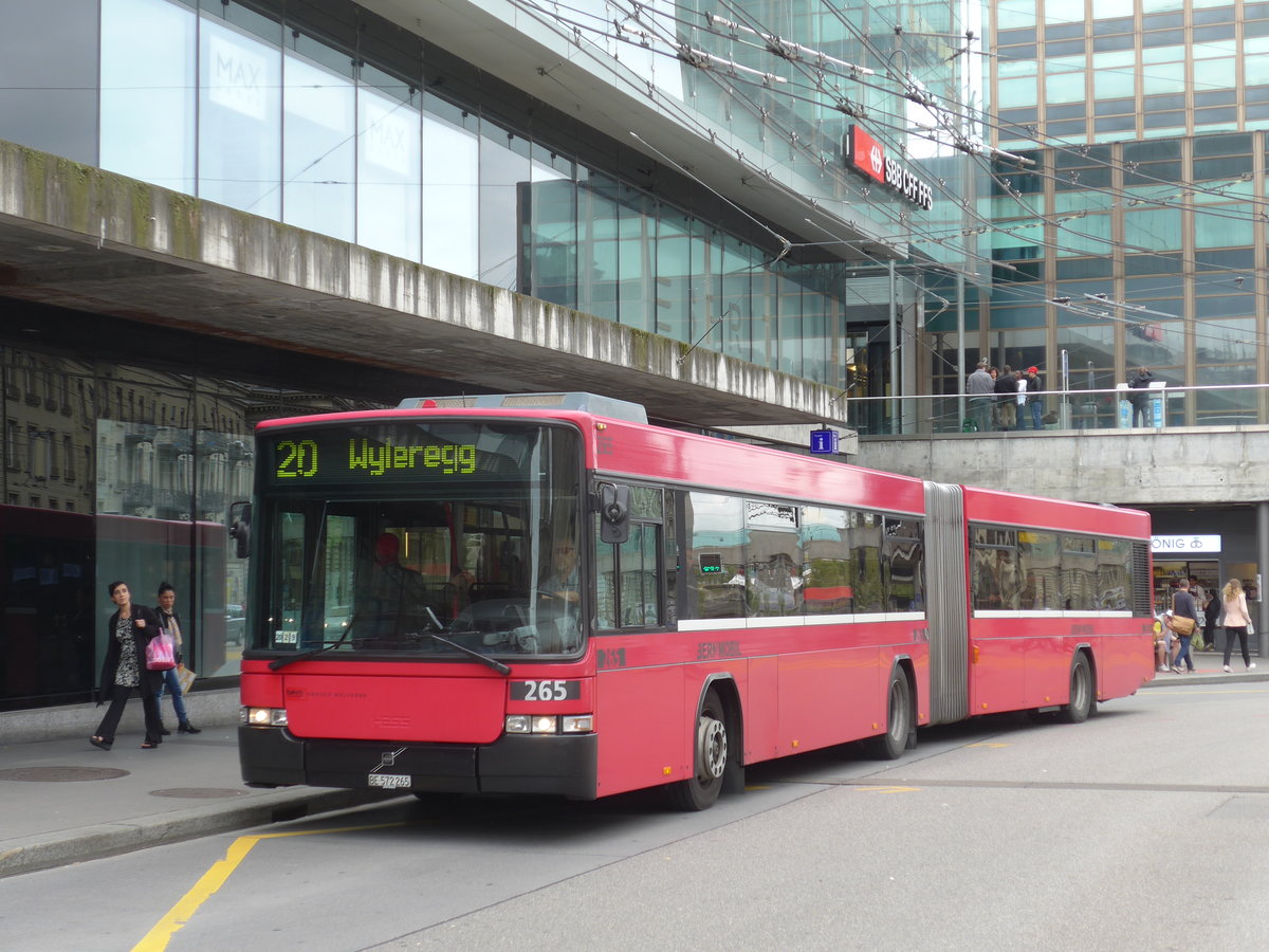 (171'856) - Bernmobil, Bern - Nr. 265/BE 572'265 - Volvo/Hess am 13. Juni 2016 beim Bahnhof Bern