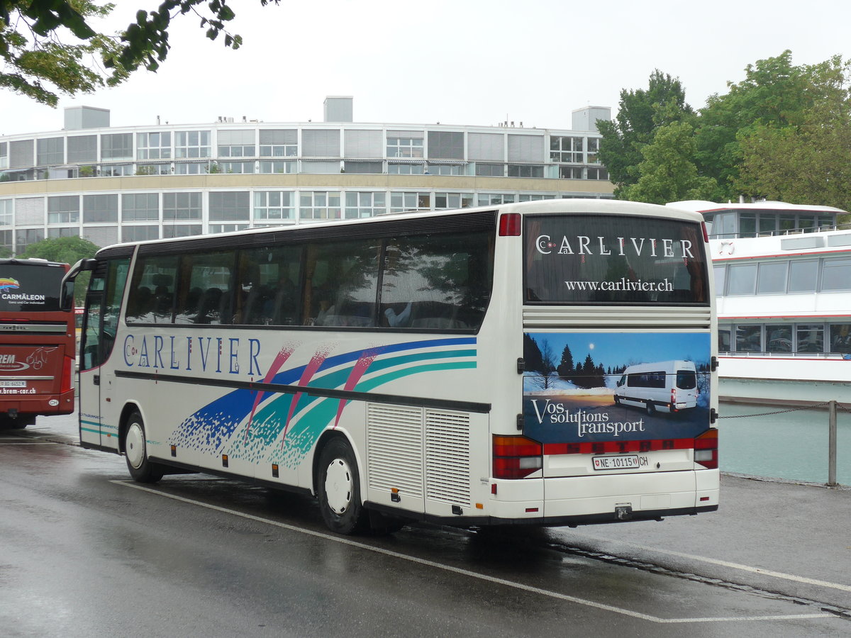 (171'936) - Carlivier, Savagnier - NE 10'115 - Setra am 21. Juni 2016 bei der Schifflndte Thun