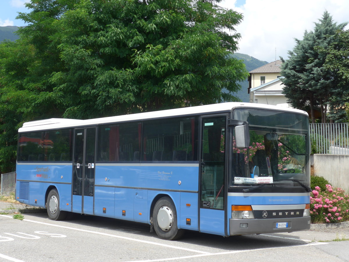 (173'317) - Fliri, Taufers - EN-635 YH - Setra (ex Terretaz, CH-Zernez; ex PostAuto Graubnden/CH; ex P 26'017) am 24. Juli 2016 beim Bahnhof Mals