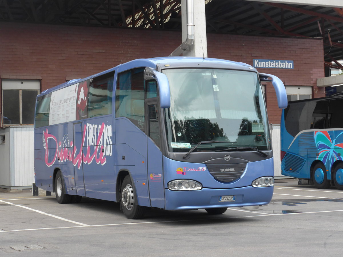 (173'915) - Aus Italien: Dimichele, Martina Franca - DP-222 CP - Scania/Irizar am 17. August 2016 in Thun, Grabengut