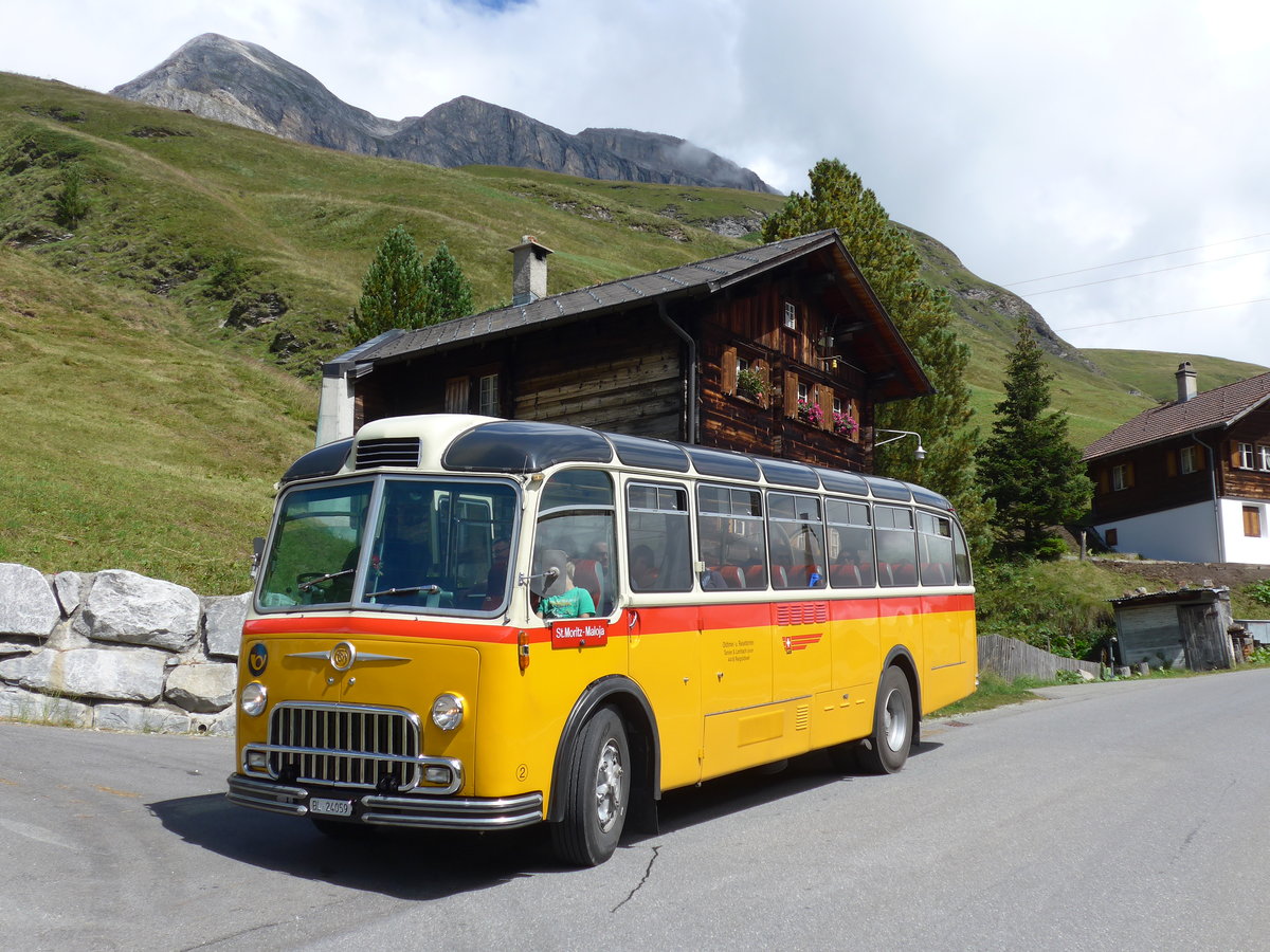 (174'227) - Tanner&Lambach, Reigoldswil - Nr. 2/BL 24'059 - FBW/R&J (ex Hunziker, Rschlikon; ex P 24'059) am 21. August 2016 bei Cresta