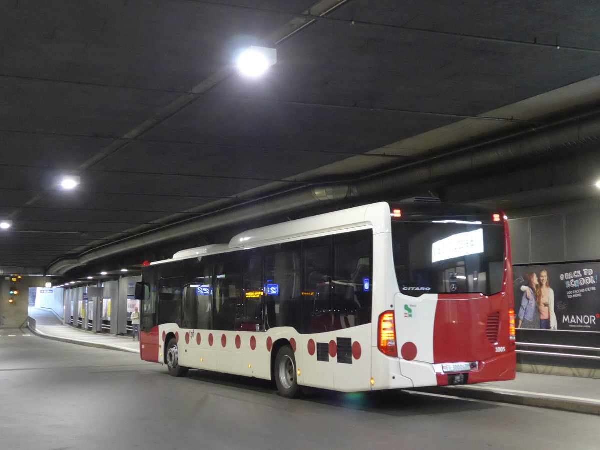 (174'315) - TPF Fribourg - Nr. 1005/FR 300'247 - Mercedes am 28. August 2016 in Fribourg, Busbahnhof