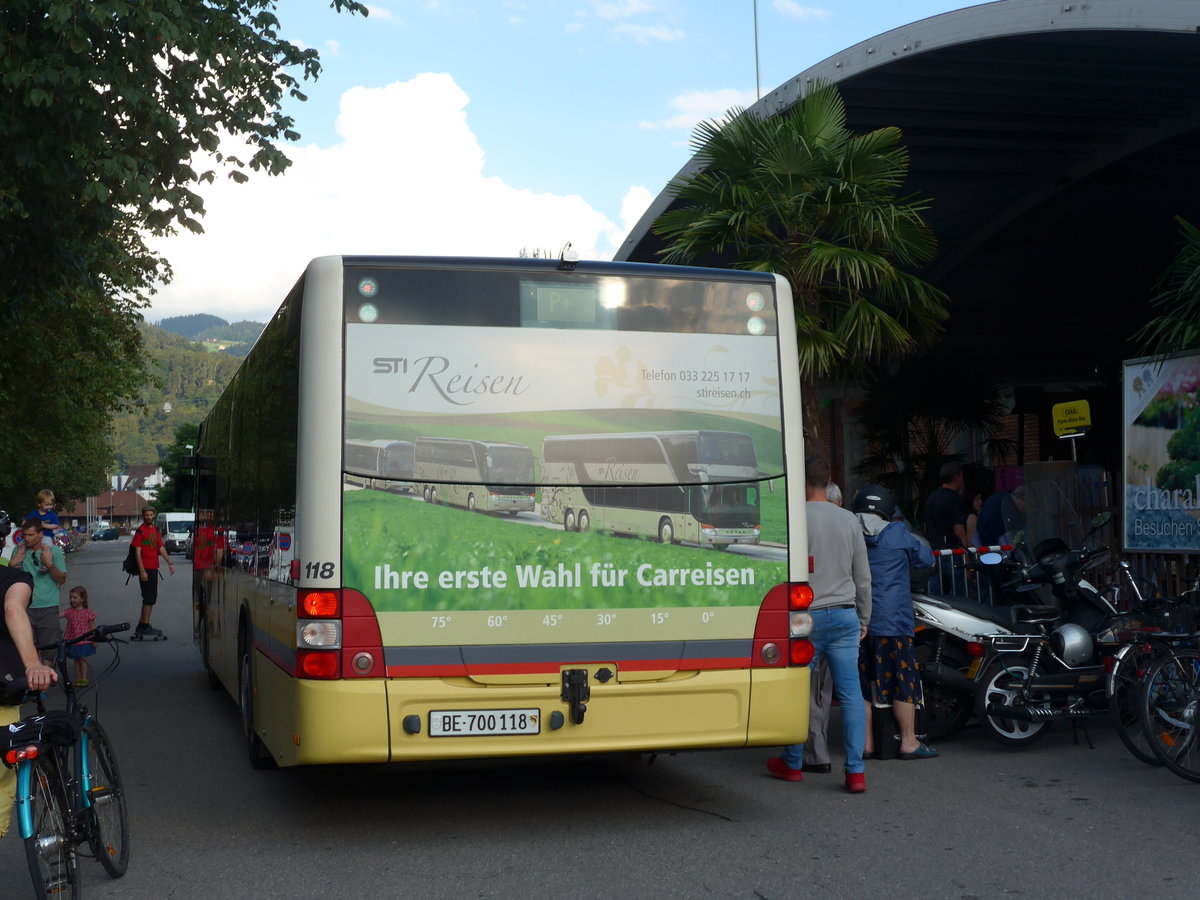 (174'434) - STI Thun - Nr. 118/BE 700'118 - MAN am 1. September 2016 in Thun, OHA