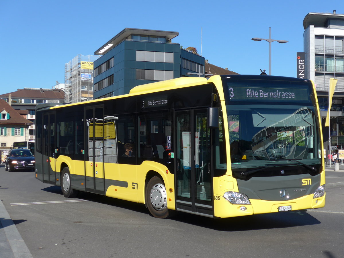 (175'276) - STI Thun - Nr. 185/BE 804'185 - Mercedes am 30. September 2016 beim Bahnhof Thun