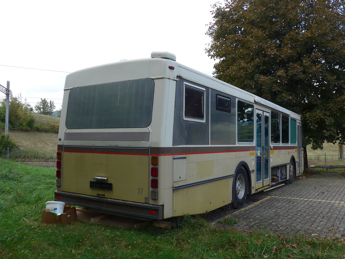 (175'514) - ??? - Saurer/R&J (ex STI Thun Nr. 57) am 7. Oktober 2016 in Delmont, Von Roll