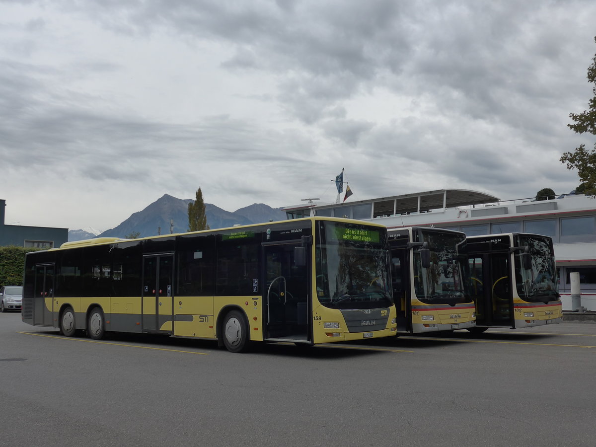 (175'697) - STI Thun - Nr. 159/BE 752'159 - MAN am 17. Oktober 2016 bei der Schifflndte Thun