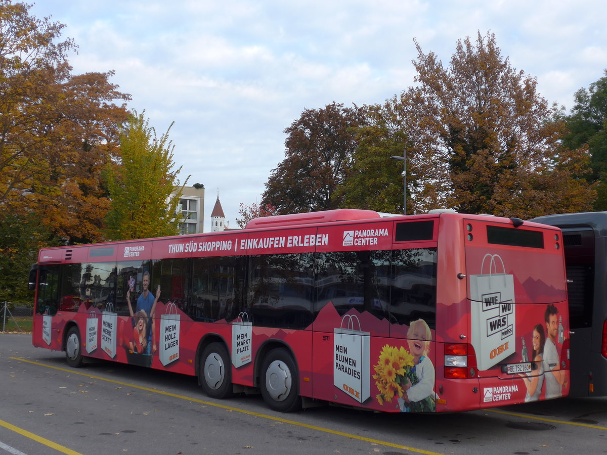 (176'214) - STI Thun - Nr. 160/BE 752'160 - MAN am 22. Oktober 2016 bei der Schifflndte Thun