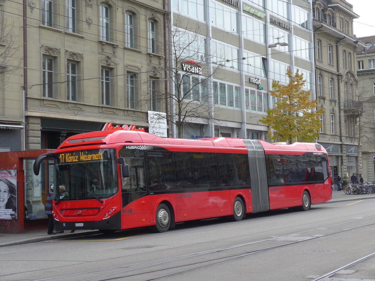 (176'661) - Bernmobil, Bern - Nr. 887/BE 832'887 - Volvo am 13. November 2016 beim Bahnhof Bern